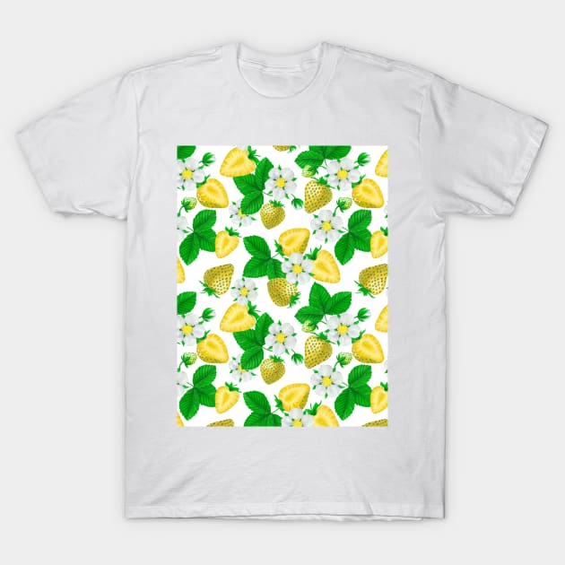 Yellow Strawberries T-Shirt by katerinamk